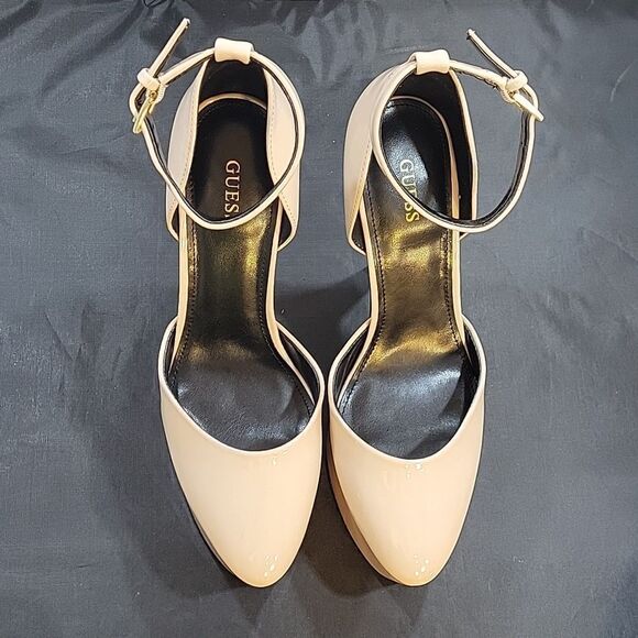 GUESS RACHAL PATENT ANKLE STRAP D'ORSAY PLATFORM PUMPS DILLARD'S - Picture 3 of 16